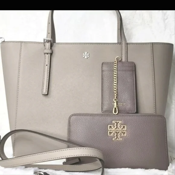 Tory Burch 3 PCS SET designer purse bag tote satchel wallet ++ NWT - Picture 1 of 14